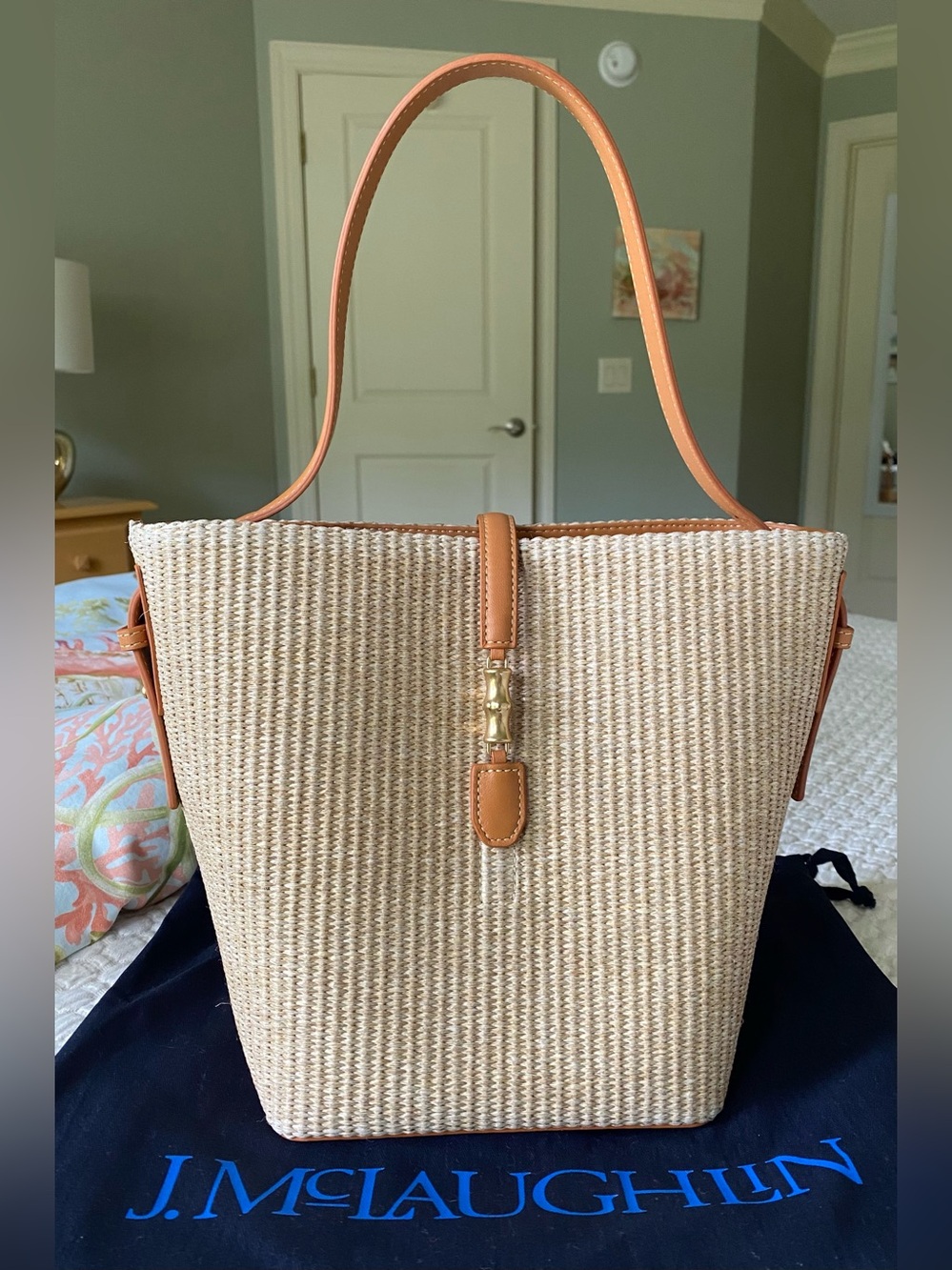 NEW J. McLaughlin Crawford Straw Bag